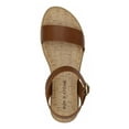 thumbnail image 3 of SUN STONE Womens Brown Toe Loop Padded Strappy Sandy Square Toe Slip On Leather Thong Sandals Shoes 5 M, 3 of 4