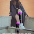 thumbnail image 3 of 7 Pairs Compression Socks for Men & Women 15-20 mmhg Graduated Athletic for Running Nurses Shin Splints Flight Travel, 3 of 7