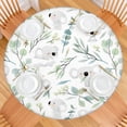 thumbnail image 2 of Pioneer Flower Floral Print Pattern Round Fitted Tablecloth with Elastic Edge,Dining Table Cover Waterproof,Outdoor Round Tablecloth for Camping,Dining,Indoor and Outdoor, 2 of 7