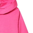 thumbnail image 6 of Girls Long Sleeve Loose Fit Pullover Hooded Sweatshirt Casual Fashion Soft Athletic Tops With Pocket,6-12 Months 12-24 Months 2t 3t 4t 5t 6t 7t 8t 9t Children Hot Pink 5-6 Years, 6 of 6
