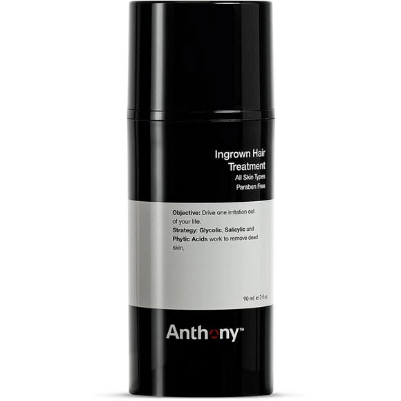 Anthony Ingrown Hair Treatment for Men Gel Solution to Calm Down Razor Burn â Scar and Redness Eliminator, Bump Removal â 3 Fl. Oz