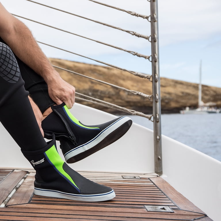 ScubaMax 3mm Neoprene Dive Boots - Low Cut, Soft Sole, Aqua Vents, Reinforced Heel/Toe