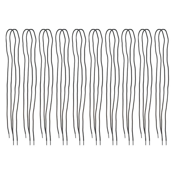 10 Pairs Heavy Duty Boot Laces for Hiking Shoes (Black, 120cm)