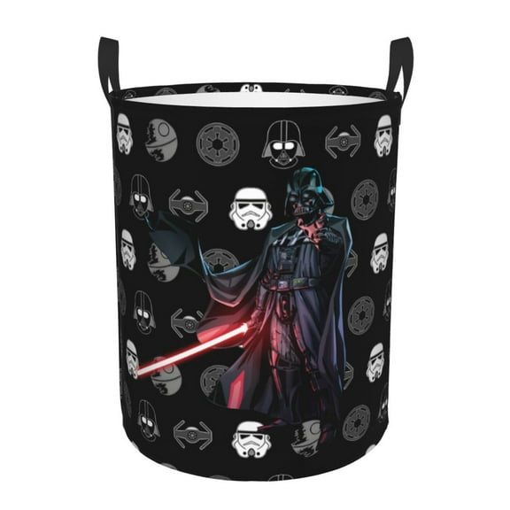 Darth Vader Fabric Laundry Basket with Handles,Waterproof Laundry Hamper, Laundry Bag, Clothes Hamper, Collapsible Laundry Basket Easy Storage