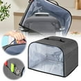 thumbnail image 1 of Toaster Cover Waterproof and Durable Oxford Cloth with Side Storage Pockets Dust Protector for Kitchen Countertop Appliance Gray, 1 of 9
