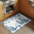 thumbnail image 3 of Blue Christmas Bathroom Rug Washable 2x3 Entryway Rug Non Slip Xmas Tree Snowflake Elk Winter Front Door Mat Low Pile Indoor Doormat Throw Floor Carpet for Kitchen Bedroom Entrance, 3 of 8