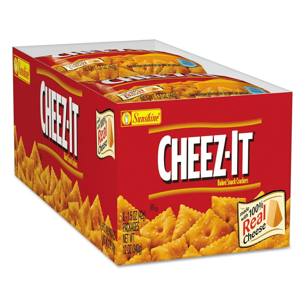 Sunshine CheezIt Reduced Fat Baked Snack Crackers, 1.5 oz, (Pack of 60