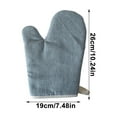 thumbnail image 3 of Heat Resistant Oven Mitts Pair, 10.24x7.48 Inch Microwave Safe Grilling Gloves, Thermal Insulation for Baking Cooking, Non-Slip Grip, Durable Fabric, Green - Machine Washable Blue, 3 of 6