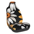 thumbnail image 1 of Wukai Yellow White Daisy Pattern Full Set Car Seat Covers with Soft Padding Universal Auto Front Seats Protector and Cushion Mat, 1 of 5