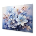 thumbnail image 2 of Designart "Blue Bonnets love expression I" Floral Metal Wall Decor, 2 of 5