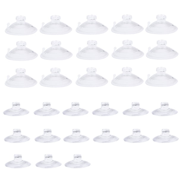 30 unidades de ventosas de plástico transparente con ventosa, colgadores de pared sin ganchos para cocina, oficina y baño