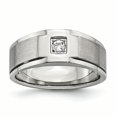 thumbnail image 1 of Stainless Steel Brushed and Polished with CZ Ring 11 Size, 1 of 6