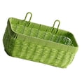 thumbnail image 3 of Cesta tejida para colgar en la pared, rectangular, contenedor de almacenamiento, cesta decorativa Verde, 3 of 9