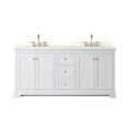 thumbnail image 6 of Wyndham Collection Wcv232372d-Qtz-Us3mxx Avery 72" Free Standing Double Basin Vanity Set -, 6 of 7