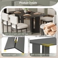 thumbnail image 5 of Harper & Bright Designs Farmhouse Wood Dining Table Set for 6 with 6 Upholstered Chairs, Rectangular Dining Table with Cutout Table Legs for Kitchen, Gray, 5 of 17