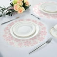 thumbnail image 6 of Bright Pink Petals Round Placemats Washable Placemats Non-Slip Heat-Resistant Table Place Mats for Dining Kitchen Holiday Party Table 15.4"-1PCS Home Decor, 6 of 7