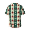 thumbnail image 2 of Fotbe Christmas Snowflakes Plaid print Short Sleeve Button Down Shirts for Men Casual Summer Beach Wrinkle Free Shirt-4X-Large, 2 of 7
