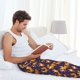 thumbnail image 5 of Balery Stars and Fox Cute Pantalones de pijama para hombre, pijama ultraligero, pantalón de descanso-X-Large, 5 of 6