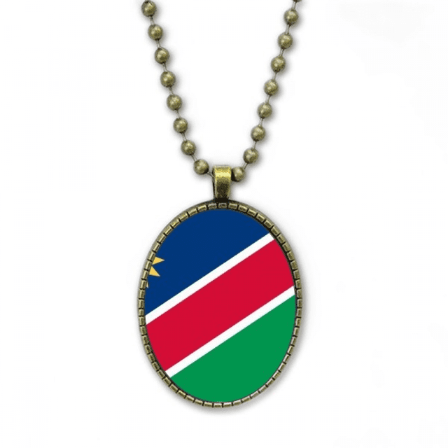 Namibia bandera nacional África país Collar Colgante de cadena vintage Colección de joyas colgantes Unbranded M