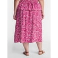 thumbnail image 3 of Terra & Sky Women’s Plus A Line Midi Skirt, Sizes 0X-5X, 3 of 5