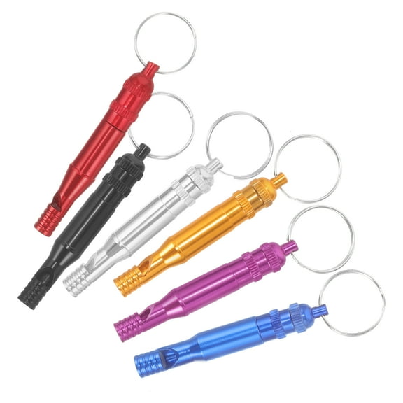 Referee Whistle for Hiking Aluminum Alloy Emergency Survival Travel Multifunction 6 Pcs
