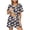 Orange1, variant on Kojanyu Women's 2 Piece Lounge Pajama Set, Summer Casual Short Sleeve Top and Shorts Stretch Tropical Print Outfit S-XXL