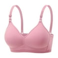 thumbnail image 2 of Amidoa Smoothing Bras for Older Women Wire-Free Pink Seamless Solid Bra Lingerie for Women XL, 2 of 4