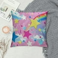 thumbnail image 2 of Shiartex Watercolor Rainbows Throw Pillow Covers,Cartoon Colorful Stars Hand Drawn Graffiti Cushion Covers  for Camper Office,Girly Pink Print Draemy Pillowcases Outdoor Pillow Covers ，Multi-Size, 2 of 5