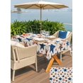 thumbnail image 5 of Outdoor Tablecloth with Umbrella Hole for Patio/Picnic/Party/Camping, Beige Independence Day Waterproof Table Cloth Rectangle Table Cover Washable, American Stars 250th Anniversary (54"x 80"), 5 of 9