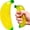 Banana, variant on Pineapple Squeeze Stress Balls (1 Pack) Stretchy Fruit Stress Relief Squeeze Ball for Adults, Vase Filler, Home Decoration, Ideal for Relax, Focus, Christmas Decoration, Easter Basket Stuffers