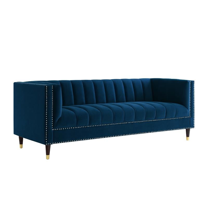 Beliani Modern 2 Seater Sofa Upholstered Soft Velvet Purple Lokka