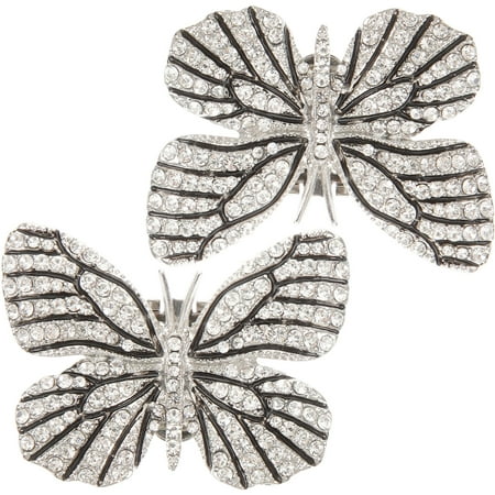 

1 Pair Bride Shoe Clips Butterfly Shoe Decorations Wedding Rhinestone Shoe Clips