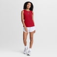thumbnail image 3 of Women's Fanatics Red Tampa Bay Buccaneers Draped Mesh-Back Performance- Tank Top, 3 of 5