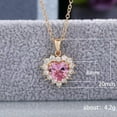 thumbnail image 3 of QQTDFG Fashion Cubic Zirconia Heart 925 Silver Necklaces Pendants Wedding Women Jewelry-Pink, 3 of 6