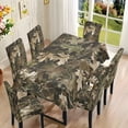 thumbnail image 2 of TSOVTHRID Forest Camo Hunting Print Tablecloth Chair Cover Set, Washable Rectangle Table Cloth with Chair Slipcovers Protective Set of 7 for Home Restaurant Banquet, 2 of 6