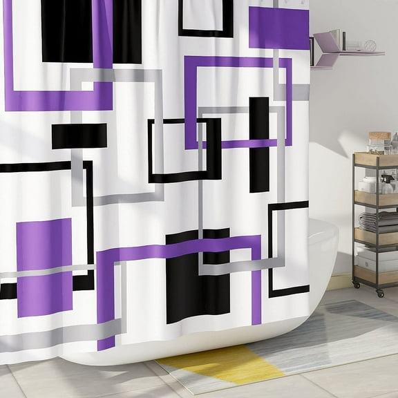 Yellow Shower Curtains for Bathroom Modern Abstract Shower Curtain Yellow Geometric Bathroom Decoration Polyester Fabric-72''''x72''''