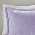 thumbnail image 5 of Ergode Metallic Printed Plush Comforter Set - Vibrant Purple with Silver Metallic Heart Print - OEKO-TEX Certified - Includes Shams and Decorative Pillow - Cozy and Stylish Bedroom Decor, 5 of 5