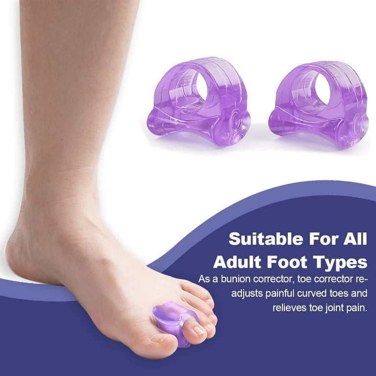 Toe Separator Hammer Toe Straightener, Separators for Overlapping Toes, Gel  Hammer Toe Straighteners to Relax Toes,Suitable for Leather Shoes, Sports  Shoes, High Heels, Boots(4 Pairs) 