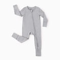 thumbnail image 5 of PatPat Baby Boy Clothes Bamboo Viscose Snug Fit Sleepers 2-Way Zipper Sleep N Play Footie Romper Soft Baby Pajamas Bodysuit for Baby Boy 12-18M, 5 of 13