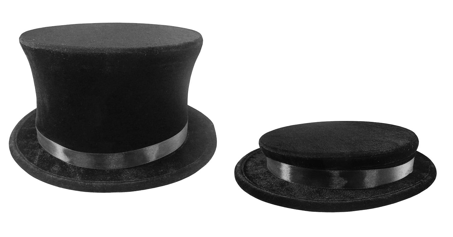 Black Plastic New Years Magician Magic Top Hat 