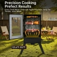 thumbnail image 3 of TABU Electric Smoker with Window&Legs,Large Backyard Digital Smoker with Replaceable Hooks for outside,Black, 3 of 8