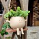thumbnail image 2 of Flower Pot Wall Planter Swing Face Planter Pot Resin Smiling Face Planter Wall Hanging Planter Gard, 2 of 5