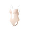 thumbnail image 1 of Women's Backless Shaper Bodysuit Shapewear Bra Body Shaper Deep V Neck Clear Strap TummyControl Underwear Seamless Bodysuits for Low Back Dress, M, 1 of 4