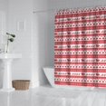 thumbnail image 2 of Red Christmas Pattern Shower Curtain 84"x72" ,Bathroom Decorative Shower Curtains Set with 12 Hooks,Modern Waterproof Washable Shower Curtain, 2 of 6