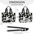 thumbnail image 3 of Canvas Tote Bag for Women with Compartments, Medium Black Cow Chechered Teacher Student Shoulder Bag Nurse Purses Crossbody Bags Work Laptop Book Bag Satchels Handbags, 3 of 6