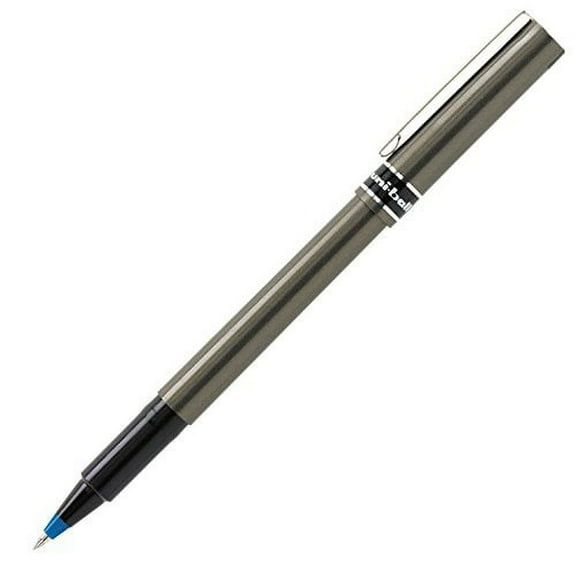 uni-ball : Deluxe Stick Roller Ball Pen, Blue Ink, Micro Fine, 0.50 mm -:- Sold as 2 Packs of - 1 - / - Total of 2 Each