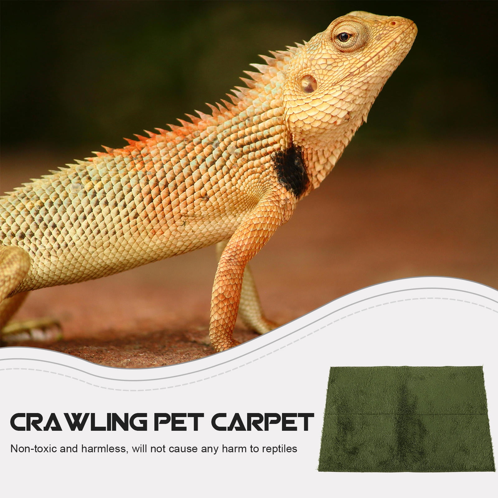 BESTYASH Reptile Terrarium Carpet Liner for Snakes, Lizards, Tortoises - Fiber Mat for Habitat