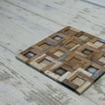 thumbnail image 3 of Ekena Millwork 11 7/8"W x 11 7/8"H x 3/4"P Freeport Boat Wood Mosaic Wall Tile, Natural Finish, 3 of 10