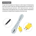 thumbnail image 4 of 5pcs K Type Thermocouple Mini Connector Temperature Sensor Fiberglass 13ft -50 to 400°C(-58 to 752°F), 4 of 6