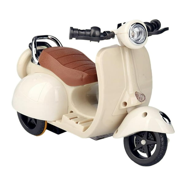Methold Motocicleta única del del hámster del juguete del ABS con la iluminación y la motocicleta eléctrica simulada sonido Juguetes de animales pequeños Beige